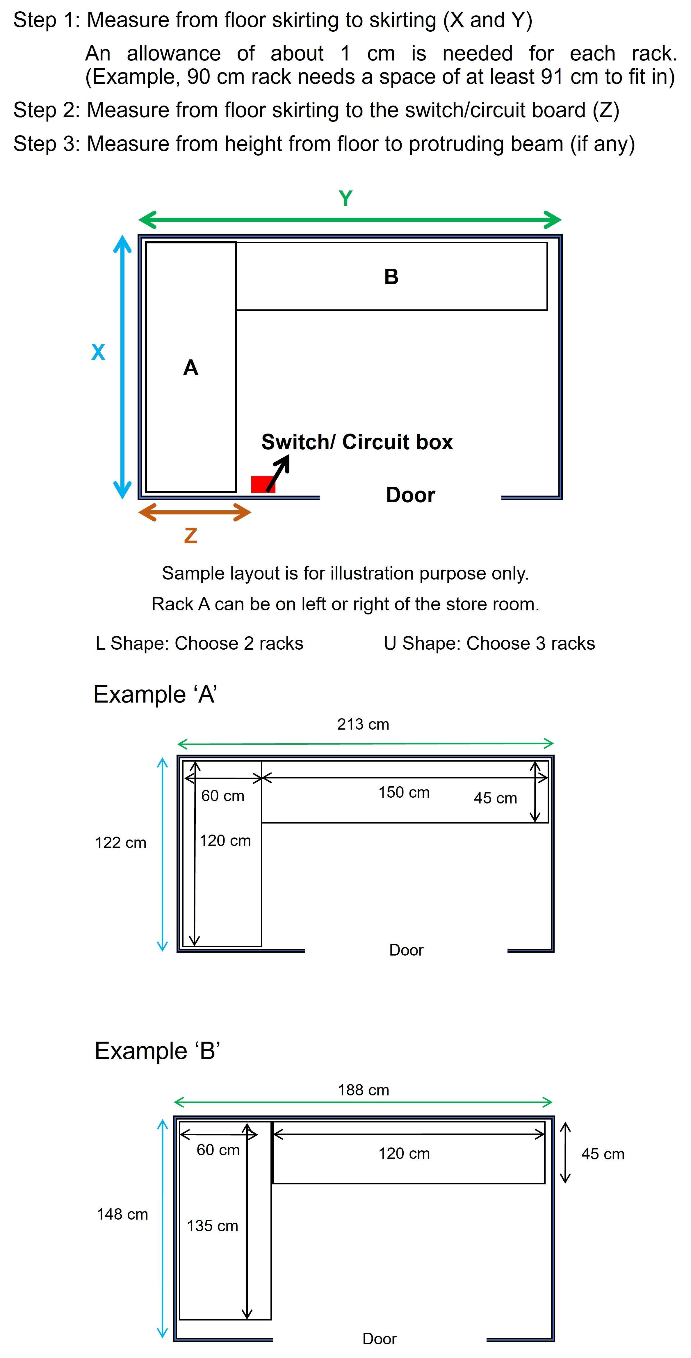 Measurement with example classic and double hook